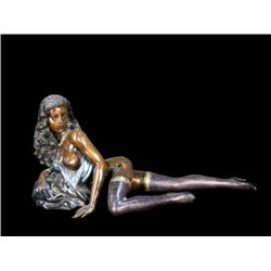 24" Nude  Reclining in Bronze