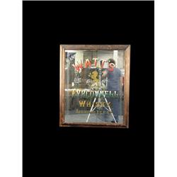 "Watt's Whiskey"  pub mirror    English  circa  1920