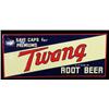 Image 1 : "Twang" Root Beer sign  - embossed tin -  mint