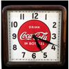Image 1 : 1939 Square wooden Coca-Cola clock