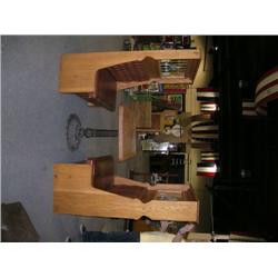Ice Cream Parlor Booth - Solid Oak w/ leaded glass
