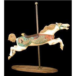 Beautiful Carousel Horse on brass pole
