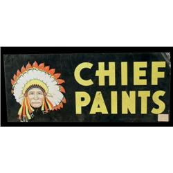 Double sided  "Chief Paints'  tin sign  circa 1940
