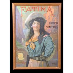 Fatima Cigarettes   Cardboard Ad from 1907