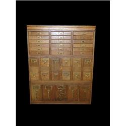 Quarter-sawn Oak  stacking drawer unit