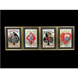 Set of 4 Playing Card Prints -  U.S.Playing Card Co.