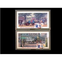Lot of 2 Framed  Old Pabst Blue Ribbon Ads