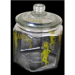Planters Peanuts Hex Shaped Jar w/ Original Lid