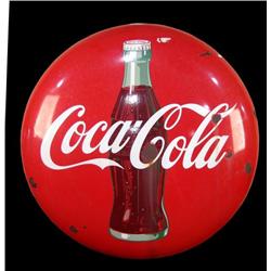 48 " diameter  "Coca-Cola" button sign w/ bottle