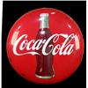 Image 1 : 48 " diameter  "Coca-Cola" button sign w/ bottle