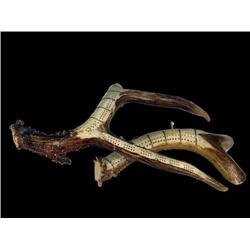 Pair of 19th Century Antler Cribbage Boards from Wyo.