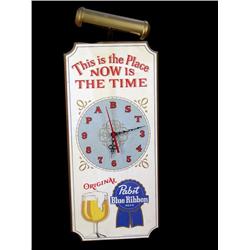 Old Pabst Blue Ribbon electric wall clock