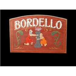 Custom made  all wood "Bordello" sign