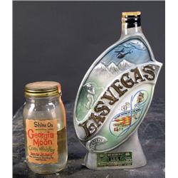 Lot of 2 Bottles;  Jim Beam  1969  & Moonshine