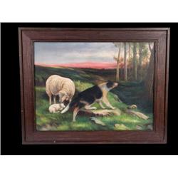 Oil Painting on Canvas -  Pastoral Scene  18 x 24 "