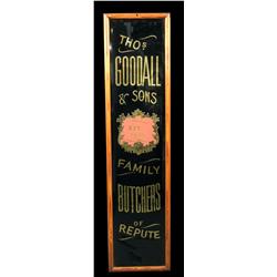 Beveled Glass Adv sign - Tho's Goodall & Sons