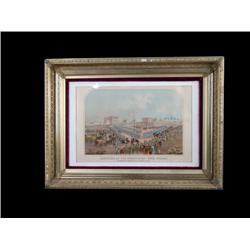 Framed Lithograph  "The Execution of 38 Sioux Indians"