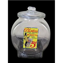 Planters Peanut Display  Jar  w/Lid
