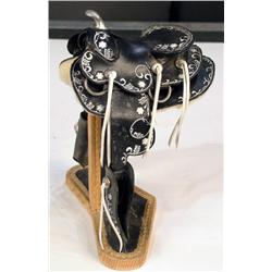 Miniature Saddle by Frank Nadler, signed