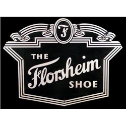 2 sided  "Florsheim" hanging sign   near mint condition