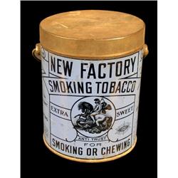 New Factory Smoking Tobacco tin litho pail