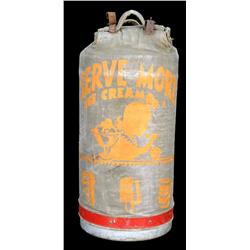 Early  canvas Ice Cream cooler shaped as a punching bag