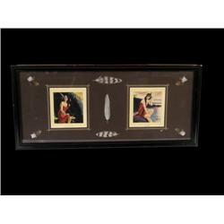 Lot of 2  Vintage Chromo-lithos of Indian Maidens