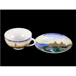 Hand Painted Naughty Cup & Saucer