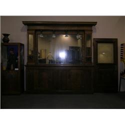 Solid Oak Saloon Back-Bar  with lights