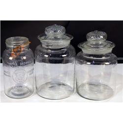 3 Large Candy jars