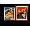 Image 1 : 2 framed  Risque Women  vegetable labels     50's