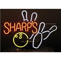 Sharps neon with Bowling motif