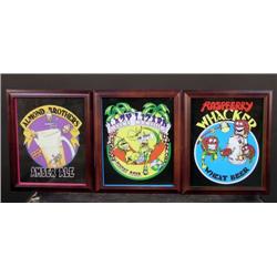 Lot of 6  framed advertising prints