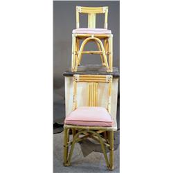 Lot of 2 Rattan Wrapped chairs
