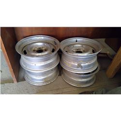 FOUR CORVETTE RALLY WHEELS (TWO 7" & TWO 8")