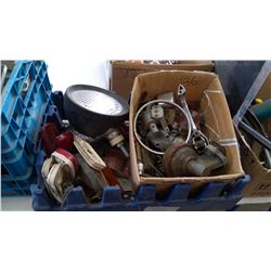 LOT OF VINTAGE LIGHTS, DOOR & WINDOW HARDWARE