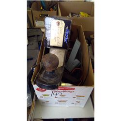 TWO BOXES OF TRUCK RECEIVER 2", DOOR HANDLES, ALTERNATOR