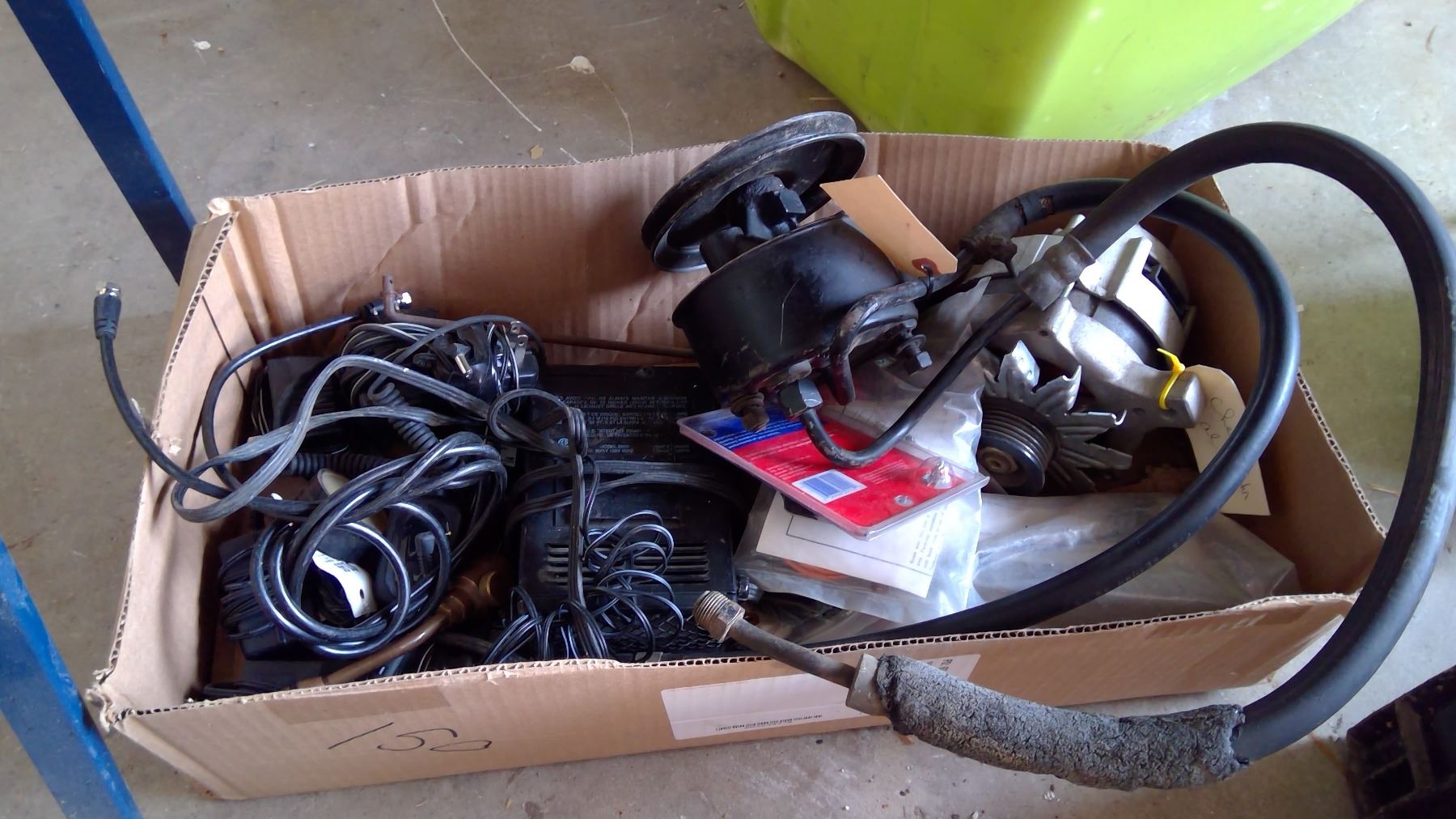 LOT OF CAR HEATER, CHEVY ALTERNATOR, 1960'S CHEVY POWER STEERING PUMP