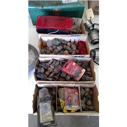 FOUR BOXES OF HEAD LIGHTS & TAIL LIGHTS