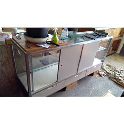 GLASS DISPLAY CABINET 72"W, 40"H, 20"D