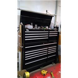 'MONTEZUMA' TWO PIECE TOOL BOX WITH TOOLS 56X63X20"