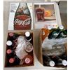 Image 1 : LOT OF 12 FULL POP BOTTLES & TWO COCA COLA ADVERTISING