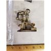Image 5 : VINTAGE EAGLE PADLOCK (NO KEY), BRASS FIGURINE, PENCIL SHARPERNER (BROKEN)