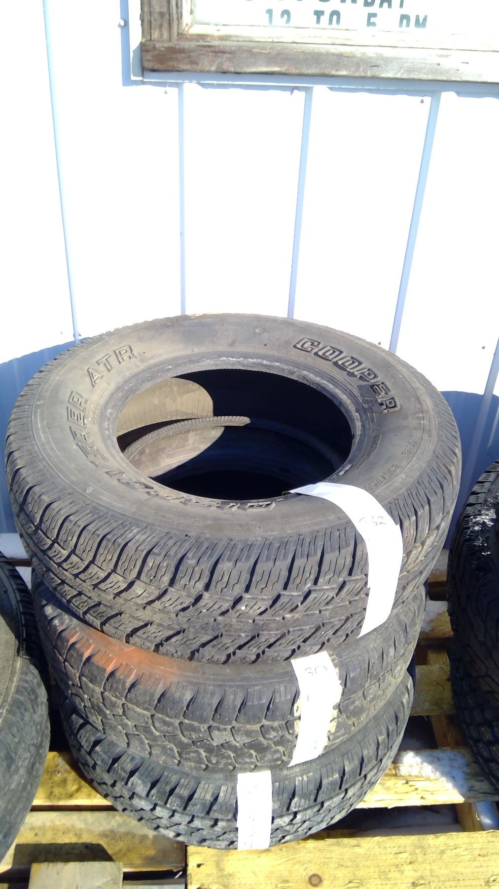 THREE MISMATCHED TREAD TIRES Schmalz Auctions