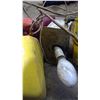 Image 2 : 4 Gas Cans, Lamp & Pail of Fuses