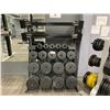 Image 1 : ASSORTED DON OLIVER FREE WEIGHTS, CLIPS & BARS INCLUDING WEIGHT STAND