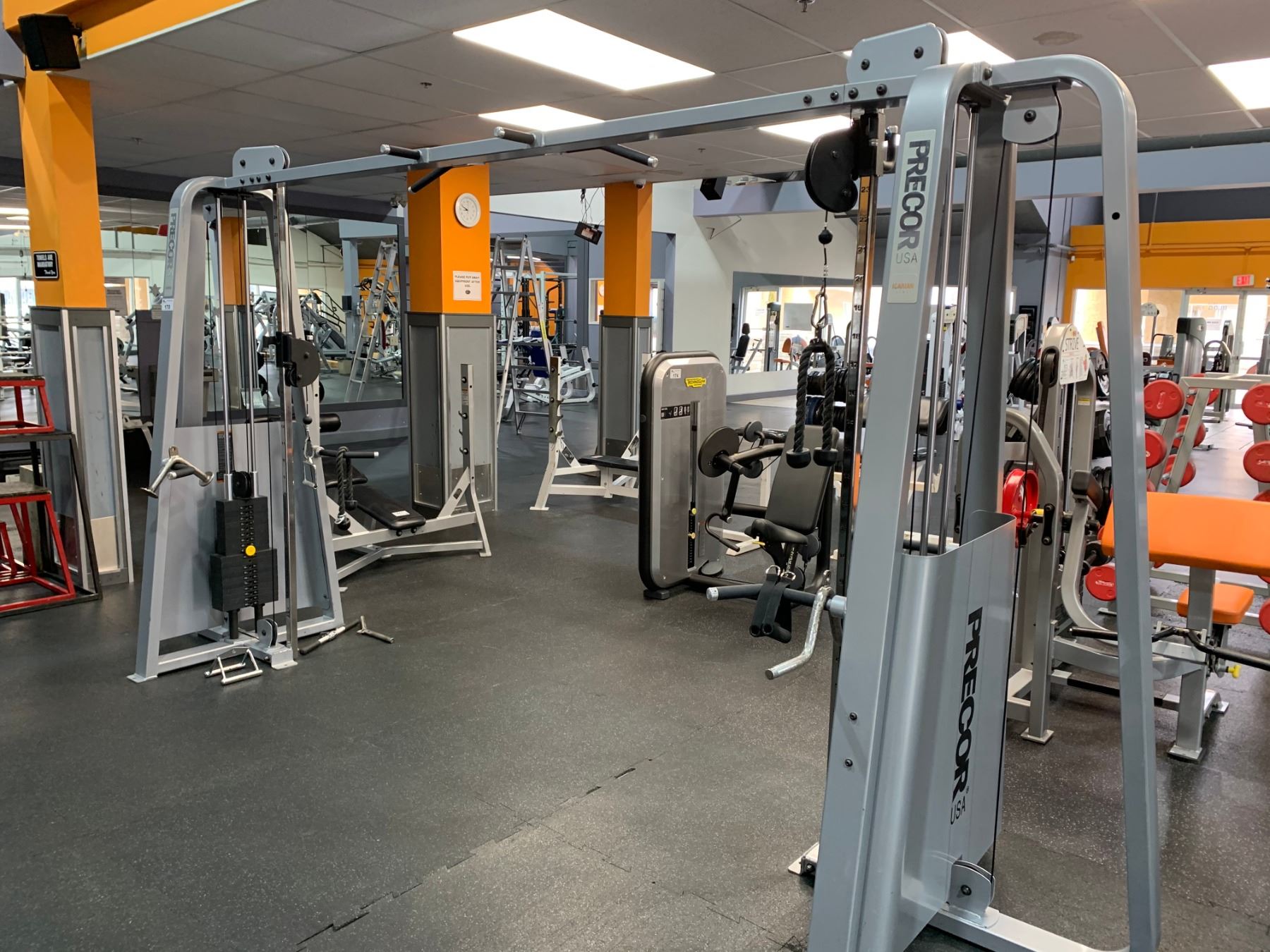 PRECOR USA ICARIAN LINE CABLE CROSS OVER MACHINE WITH ACCESSORIES