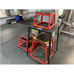 LOT OF ASSORTED STEP UP STOOLS