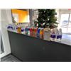 Image 2 : CHRISTMAS TREE & CHRISTMAS ASSORTED DECORATIONS & ASSORTED DRINKS