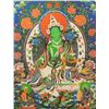 Image 1 : Green Tara Tanka on Cloth